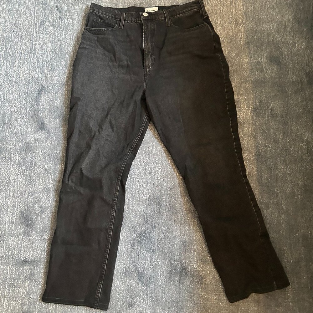 Frame Black Washed Denim Jeans Size 31